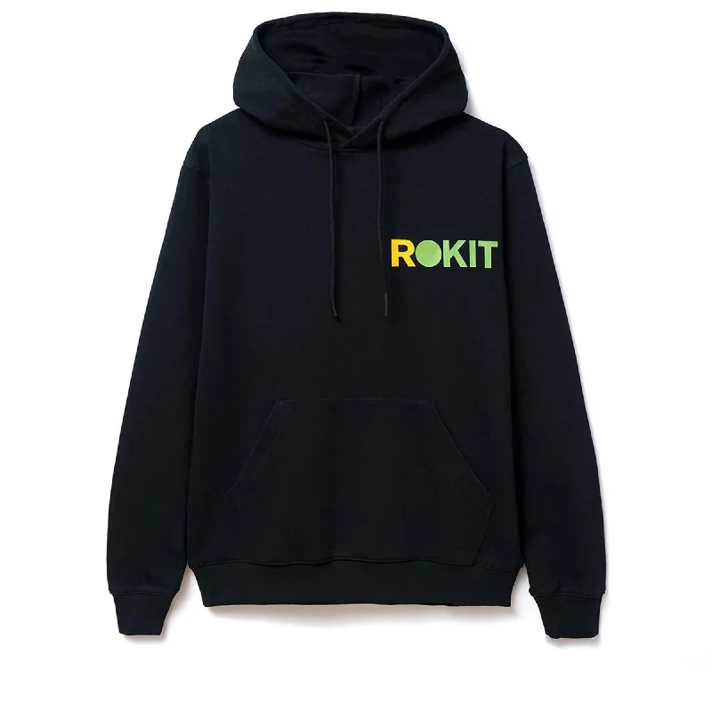 Rokit Core Hoodie - Black Hoodie with Longline Fit Extended Stylish