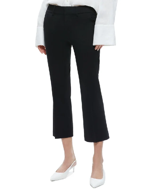 Alice + Olivia Janis Low- Rise Cropped Flare Pant Formal Wide-Leg Pants