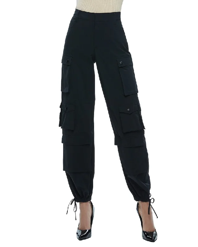 Alice + Olivia Olympia Mr Baggy Cargo Pant Elegant Wool Trousers