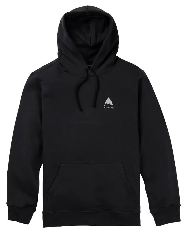 Burton Mountain Pullover Hoodie - True Black Hoodie with Pattern Geometric Abstract