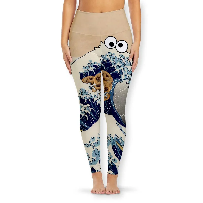 Cookie Wave Yoga Pants Trendy Work Pants