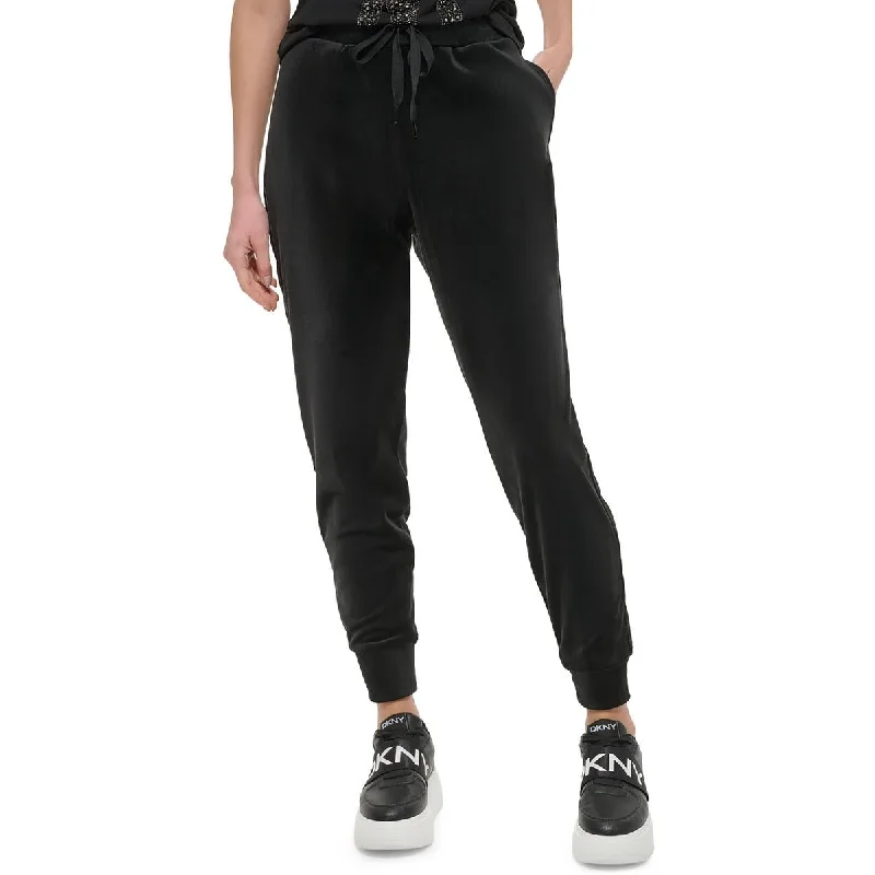 DKNY Womens Jogger Pull On Jogger Pants Soft Cotton Pants