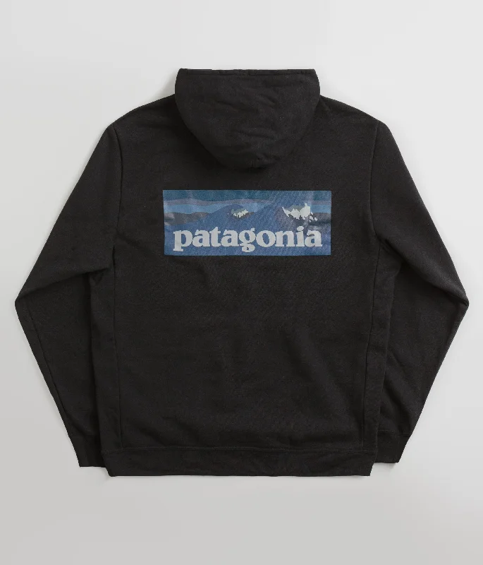 Patagonia Boardshort Logo Uprisal Hoodie - Ink Black Hoodie with Sequins Glamorous Eye-catching