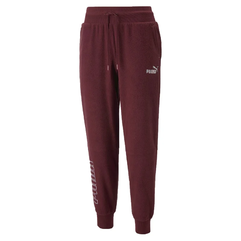 Puma Power Winterised Pants - Womens - Aubergine Relaxed High-Waist Trousers