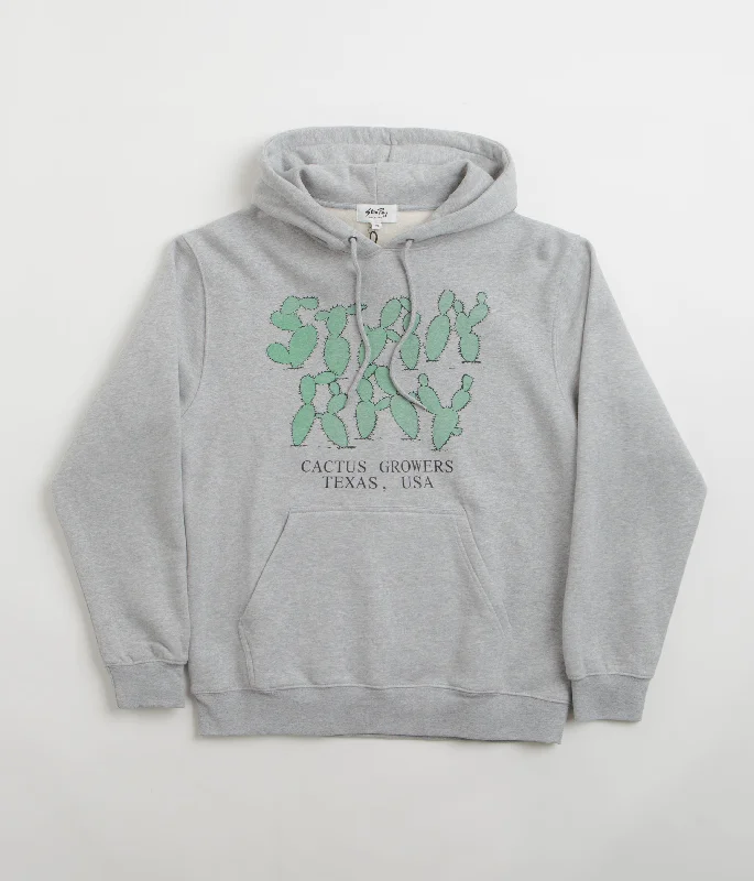 Stan Ray Growers Hoodie - Grey Marl Hoodie with Hem Lace Feminine Delicate