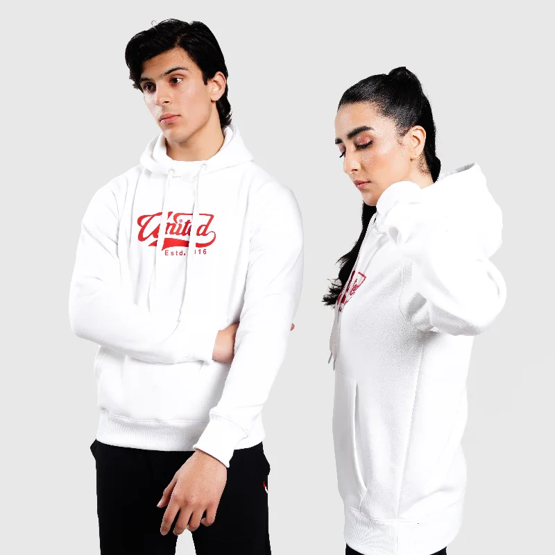 United Hoodie (White) Oversized Hoodie Comfort Casual