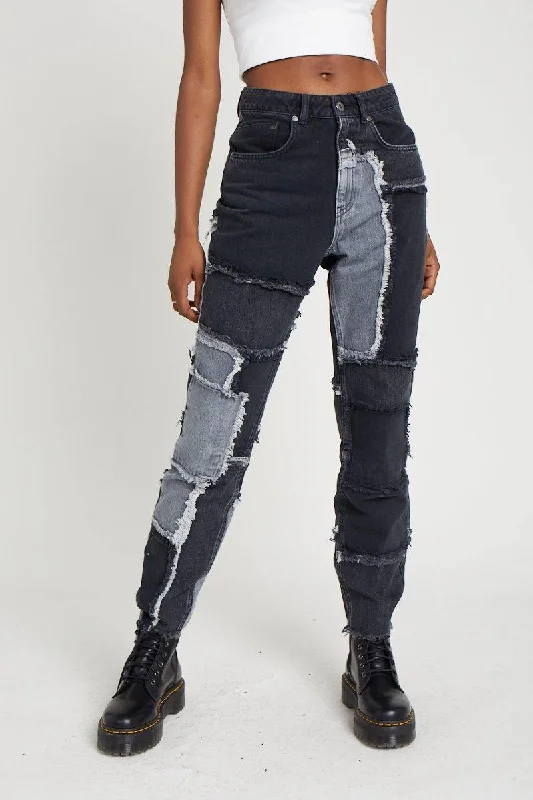 Cheat Jean - Charcoal Fashionable Cropped Denim Jeans