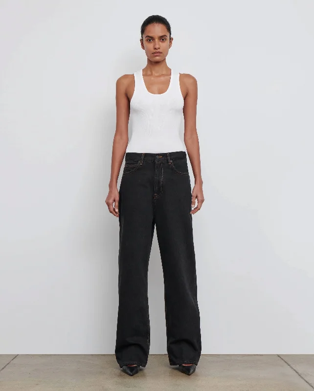 LOW RISE JEAN / BLACK Trendy Plus Size Jeans