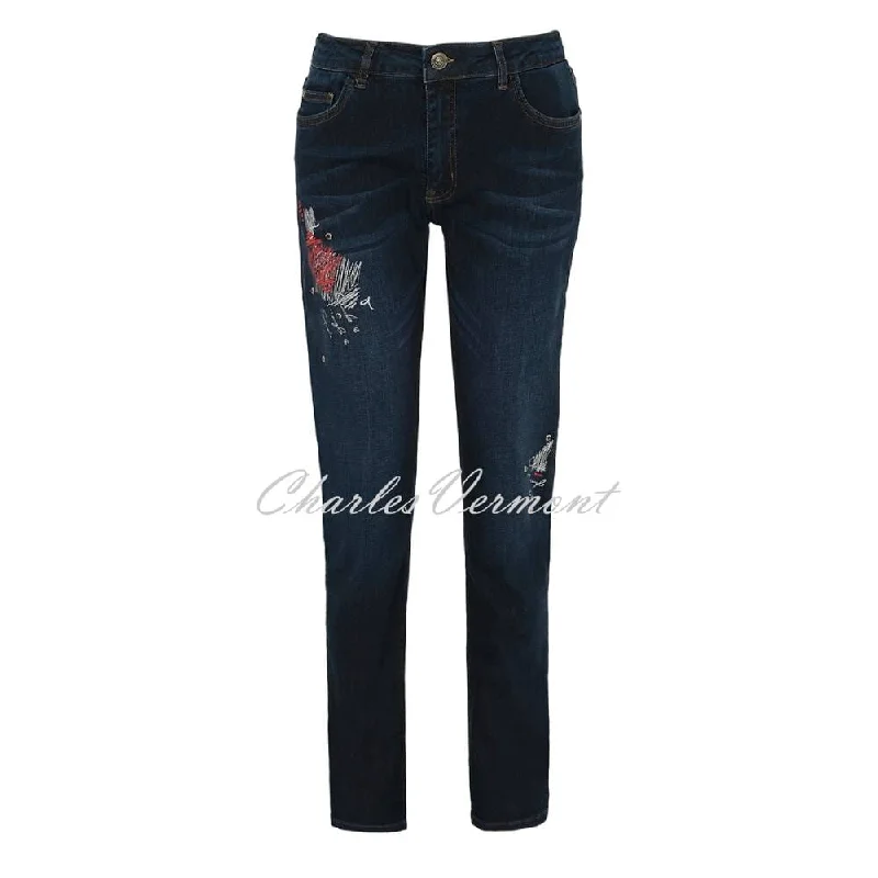 Dolcezza Hand Painted Denim Jean - Style 73402 Stylish High-Waist Jeans