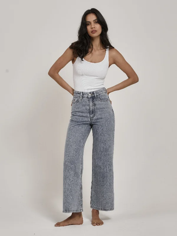 Holly Jean - Garage Blue Comfortable Drawstring Waist Jeans