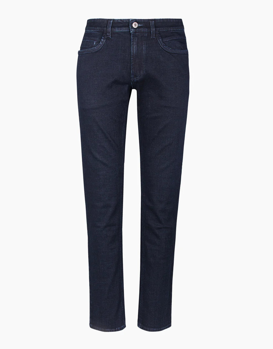 Kurt Jean - NEW Dark Blue Washed & Faded Trendy Bootcut High-Waisted Jeans