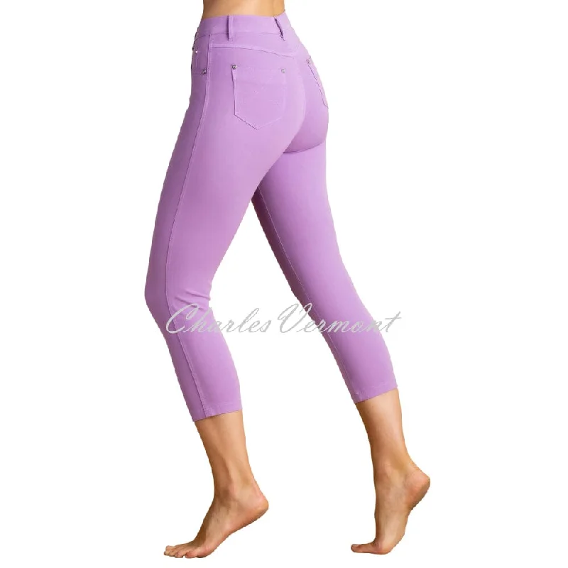 Marble Mid-Calf Cropped Leg Skinny Jean – Style 2412-197 (Lavender) Elegant Bootcut Fit Jeans