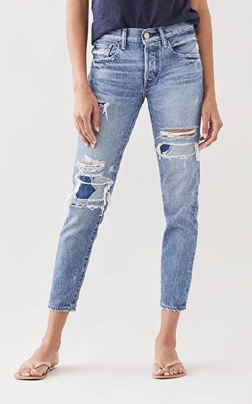 Moussy Louisville Tapered Jean Fashionable Distressed Jeans