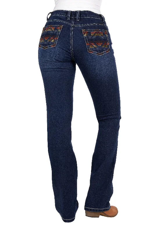 PCP2210936 Pure Western Ola Relaxed Rider Jean 36 Leg Stylish Slim Fit Denim