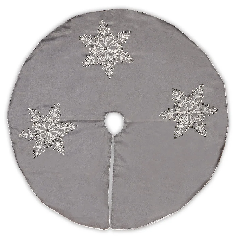 42 in Snowflake Tree Skirt linen skirt light