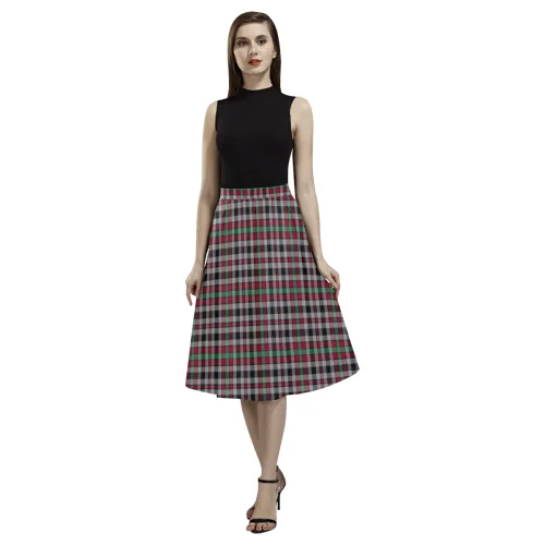 Borthwick Ancient Tartan Aoede Crepe Skirt silk skirt smooth