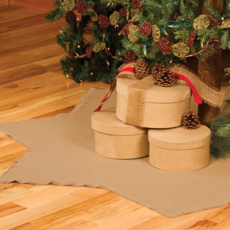 Burlap Natural Christmas Tree Skirt 48 VHC Brands cashmere skirt soft