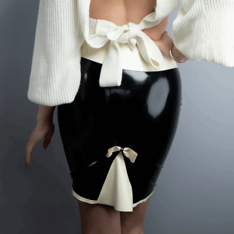 Latex Kick Flare Pencil Skirt velvet skirt rich