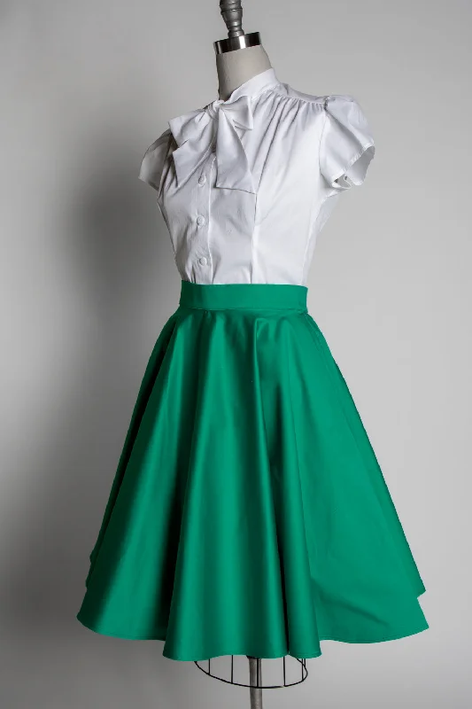 Haute Circle Skirt - Emerald Sateen chiffon skirt floaty