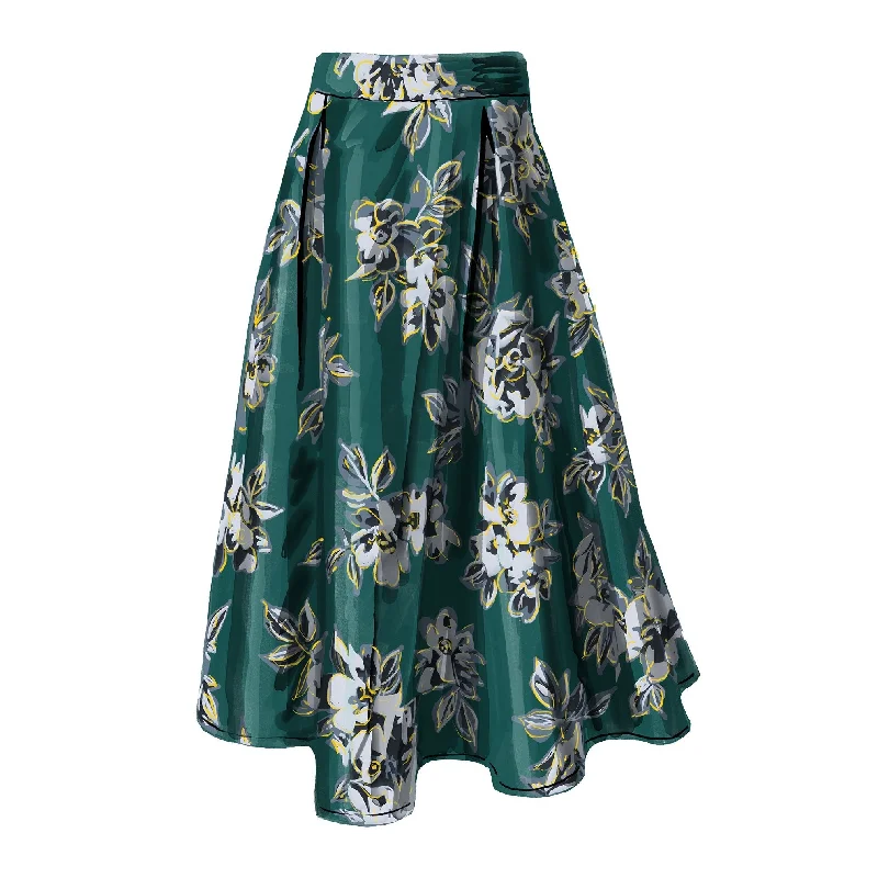 Golden Era Metallic Jacquard Skirt relaxed fit skirt