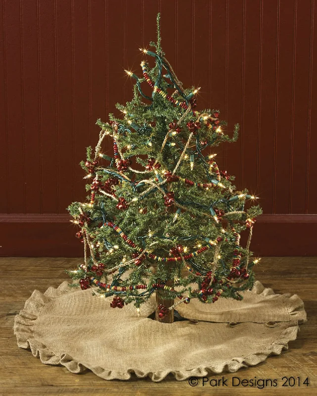 Jute Burlap Tree Skirt - 60" Park Designs lace skirt intricate