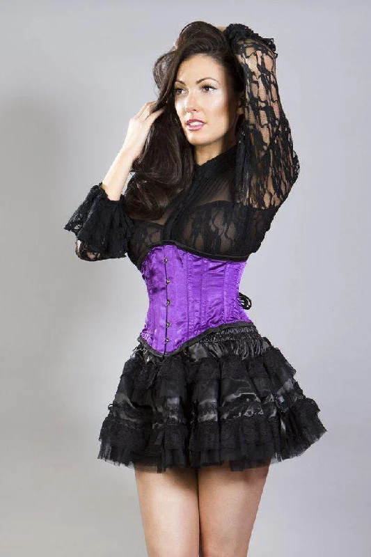 Lolita Mini Burlesque Skirt In Satin lace skirt romantic