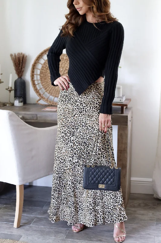 Madison Leopard Skirt silk skirt elegant