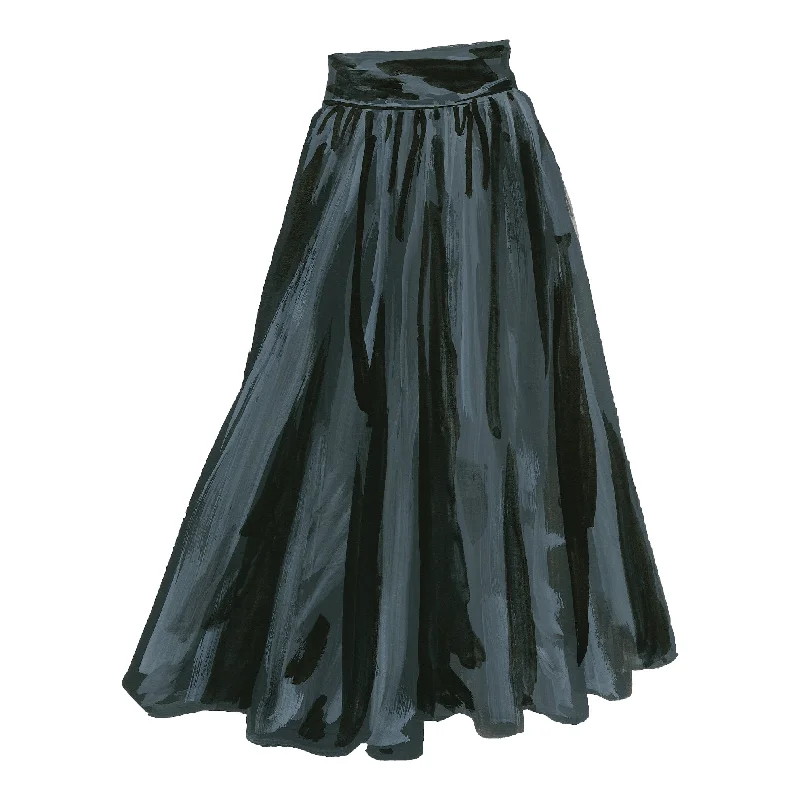 Silk Taffeta Party Skirt wool skirt sturdy